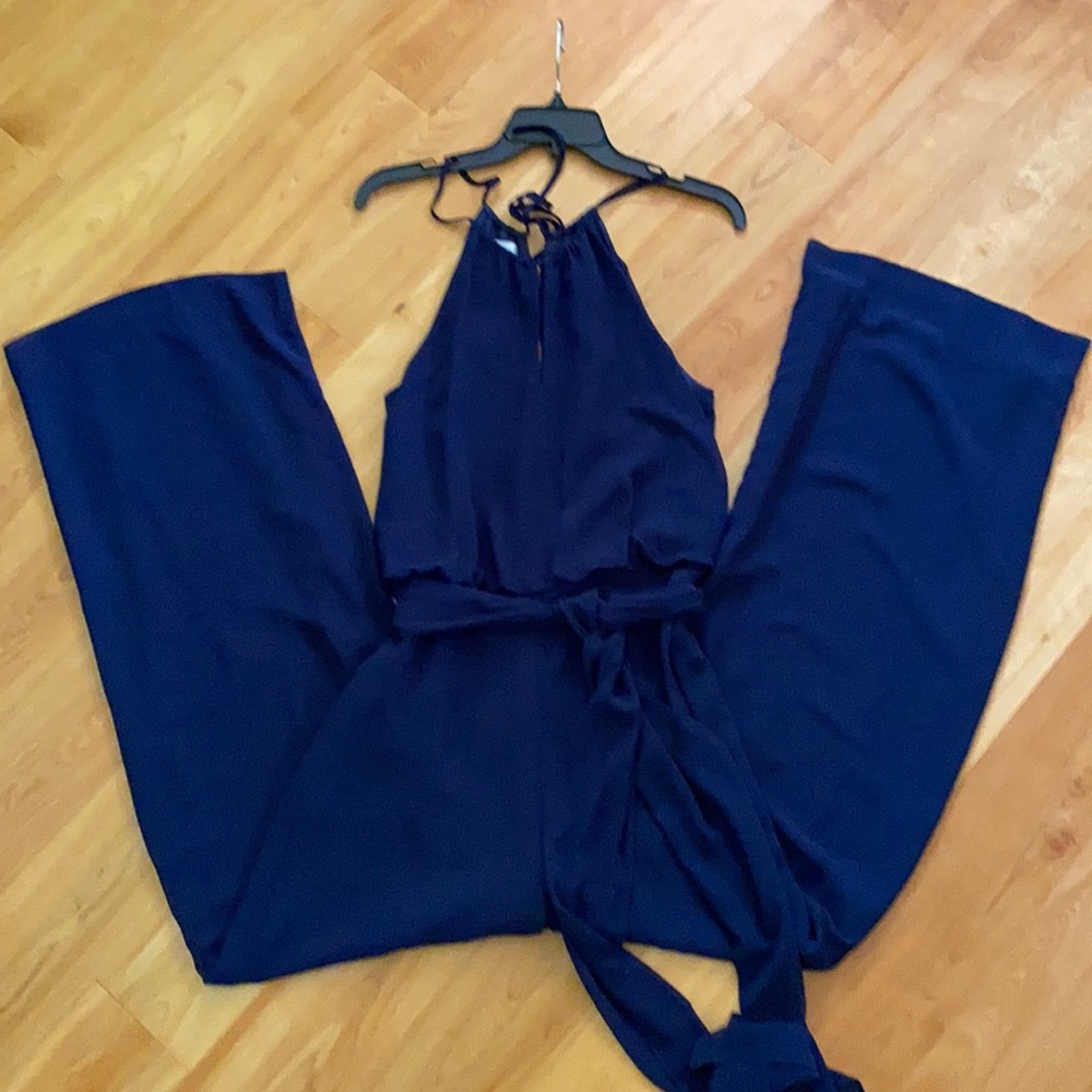 Donna Morgan Size 6 Navy Jumpsuit